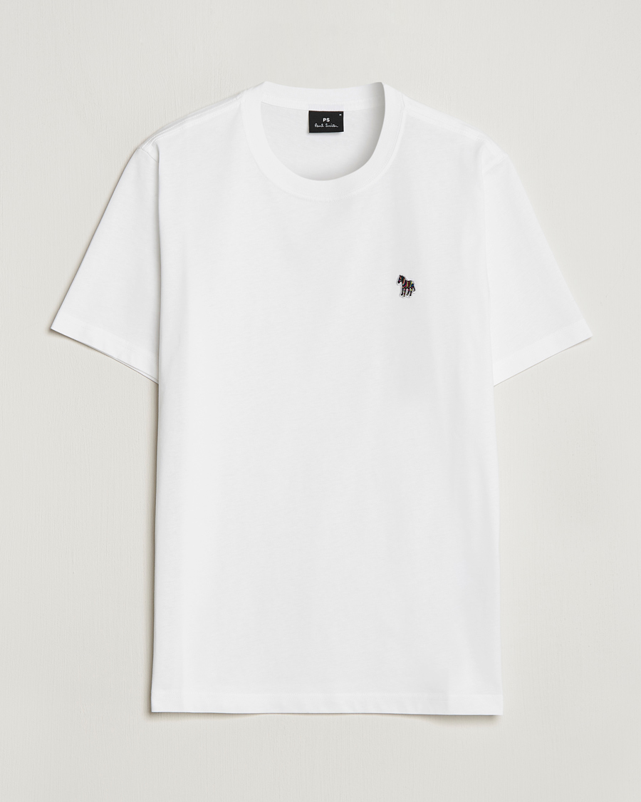 Mies | Valkoiset t-paidat | PS Paul Smith | Classic Organic Cotton Zebra T-Shirt White