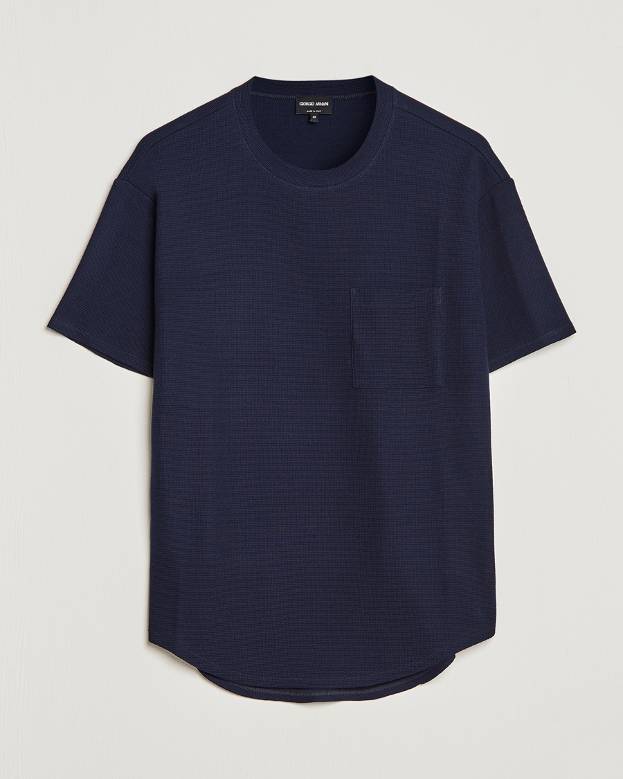 Mies | T-paidat | Giorgio Armani | Cotton/Cashmere T-Shirt Navy