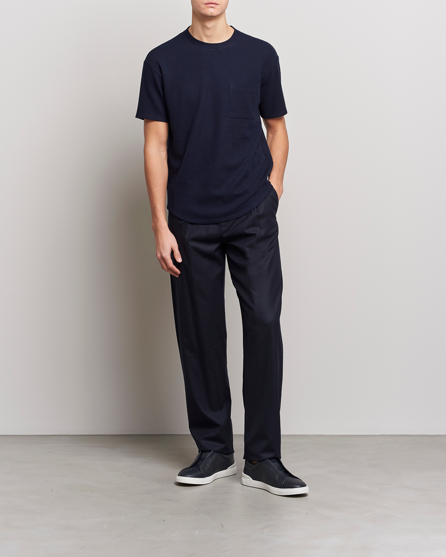 Mies | T-paidat | Giorgio Armani | Cotton/Cashmere T-Shirt Navy