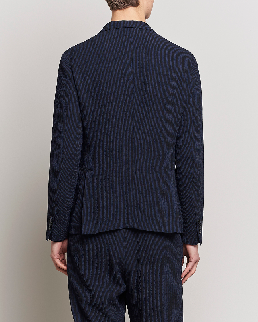 Mies | Pikkutakit | Giorgio Armani | Double Breasted Seersucker Blazer Navy