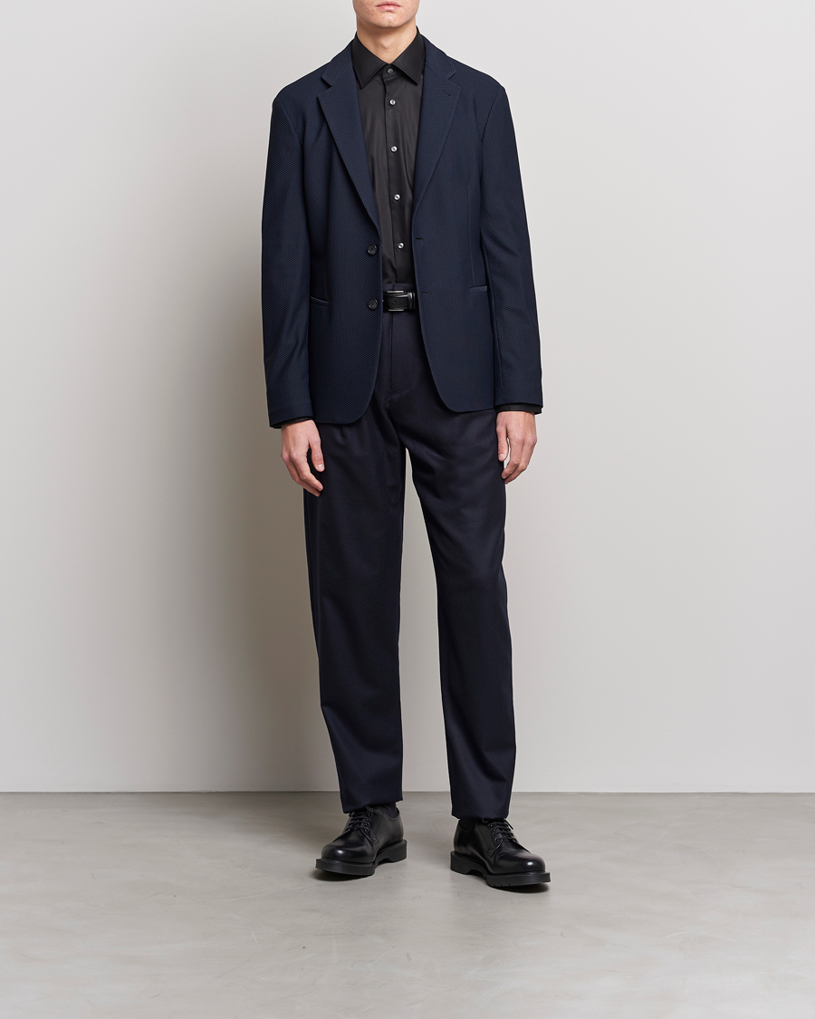 Mies | Pikkutakit | Giorgio Armani | Single Breasted Mesh Blazer Navy