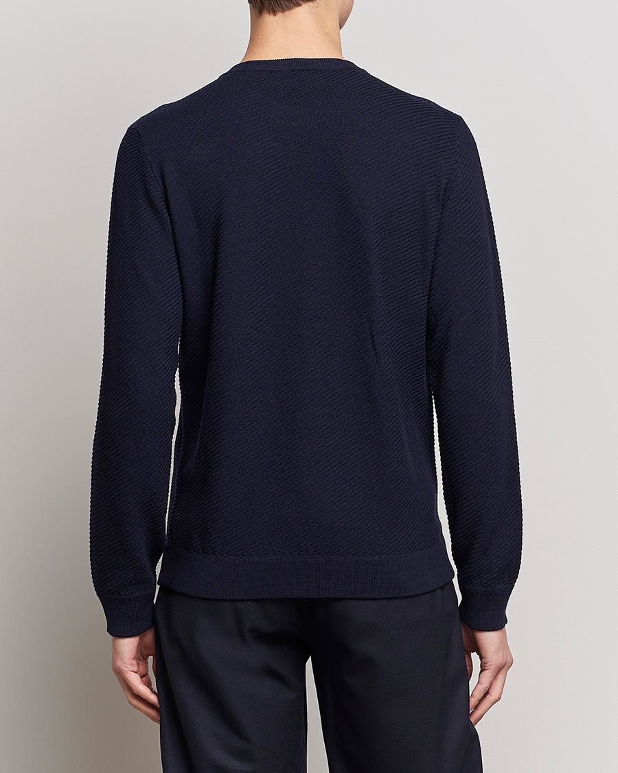 Mies | Puserot | Giorgio Armani | Diagonal Logo Pullover Navy