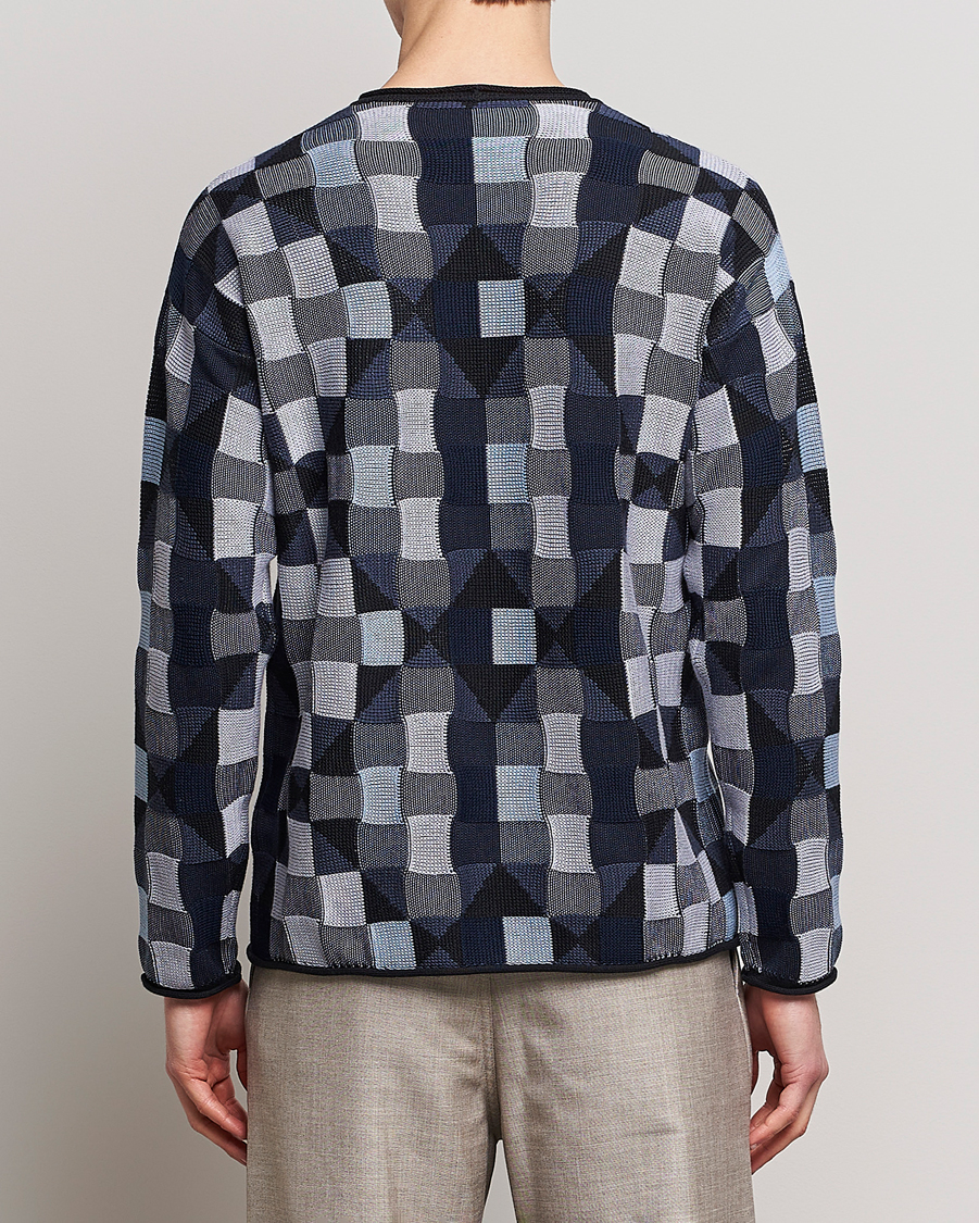 Mies | Puserot | Giorgio Armani | Geometrical Patchwork Sweater Navy/White