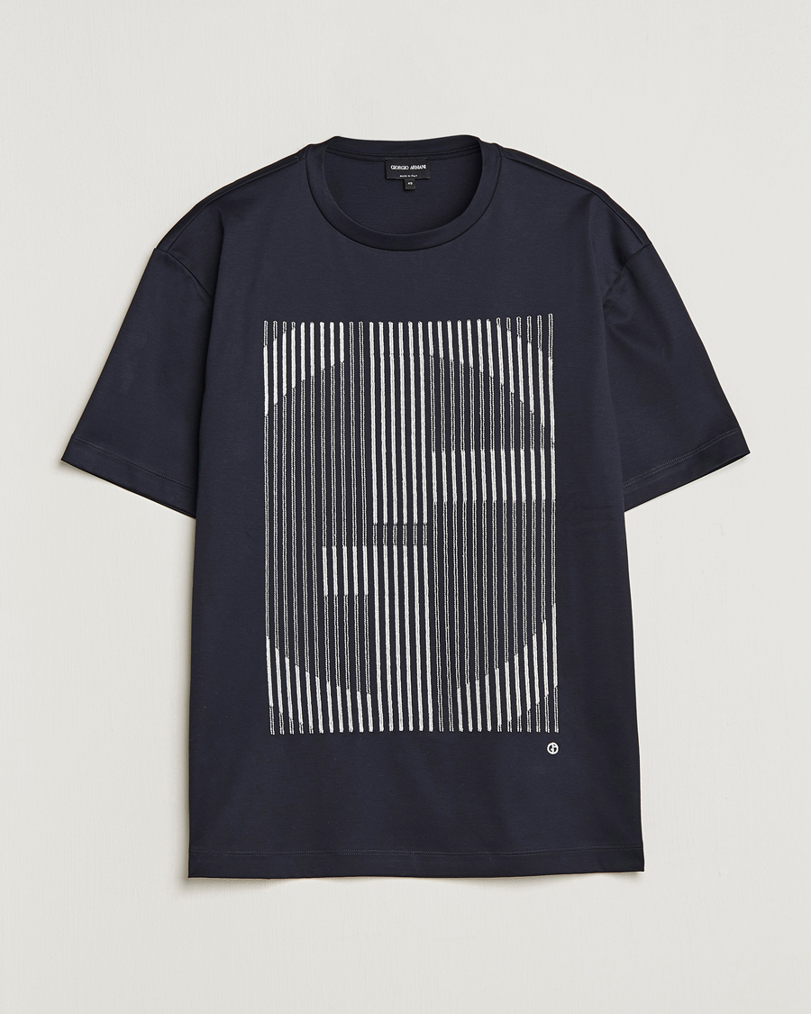 Mies | T-paidat | Giorgio Armani | Abstract Logo T-Shirt Navy