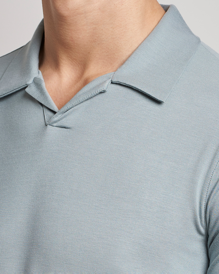 Mies | Pikeet | Giorgio Armani | Short Sleeve Stretch Polo Light Grey