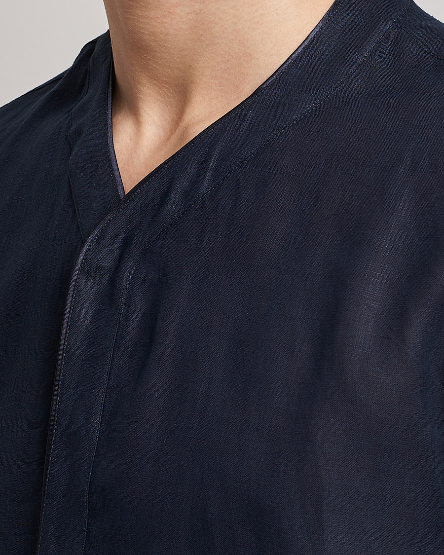 Mies | Kauluspaidat | Giorgio Armani | Linen Guru Shirt Navy