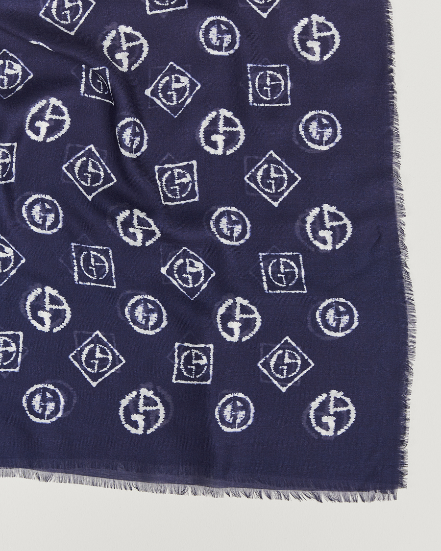Mies | Giorgio Armani Woven Logo Scarf Navy | Giorgio Armani | Woven Logo Scarf Navy