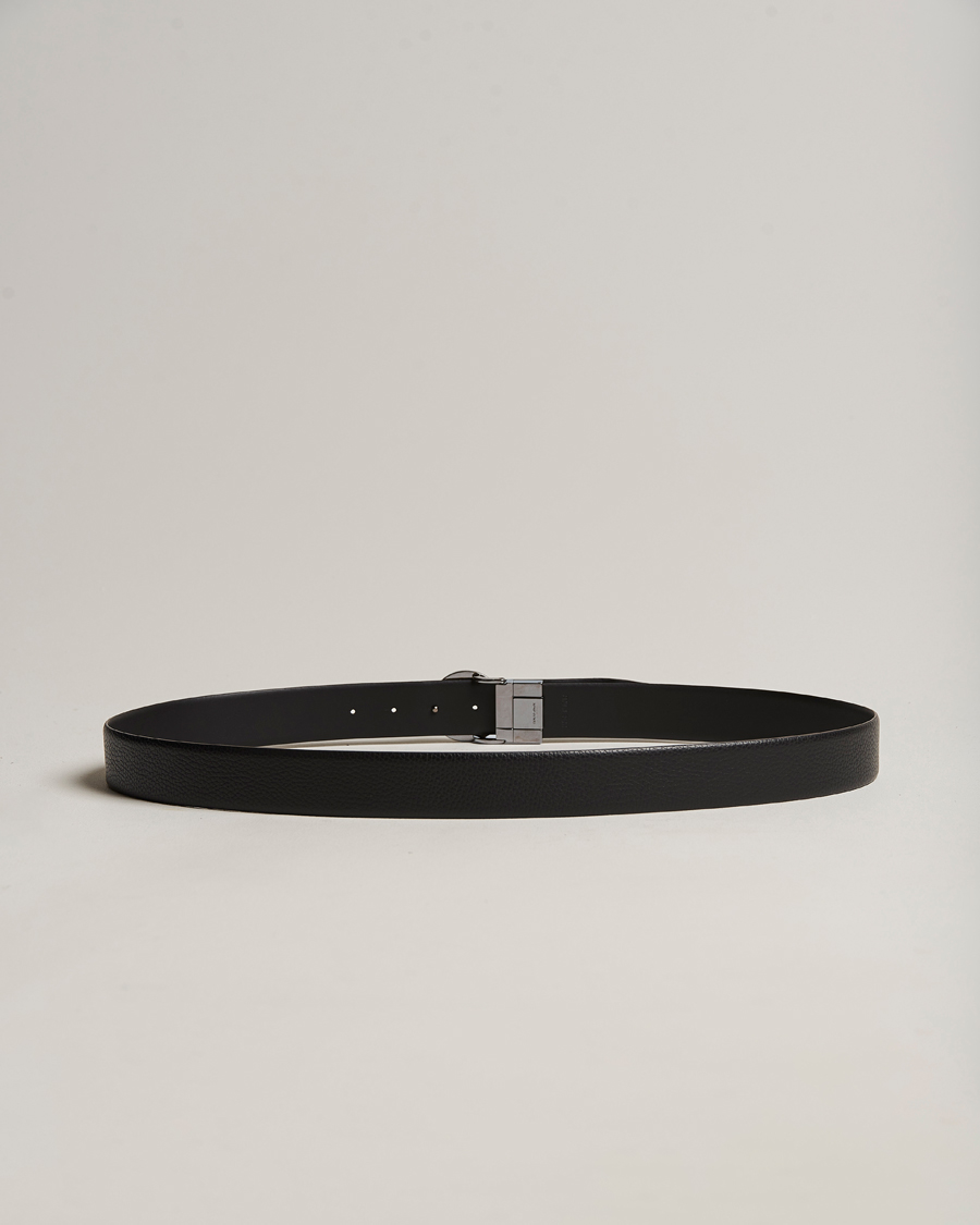Mies |  | Giorgio Armani | Reversible Leather Belt Black