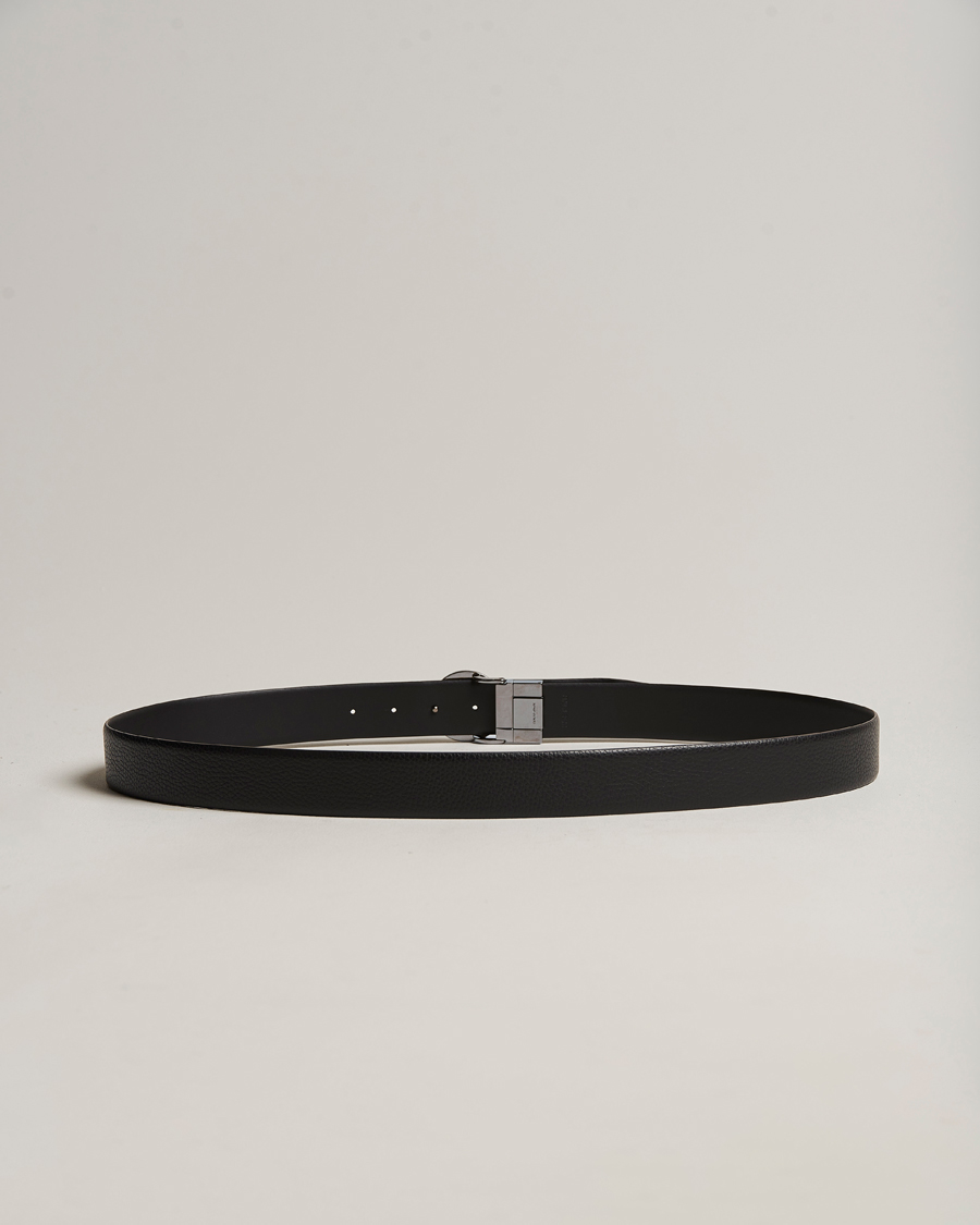 Mies | Giorgio Armani Reversible Leather Belt Black | Giorgio Armani | Reversible Leather Belt Black