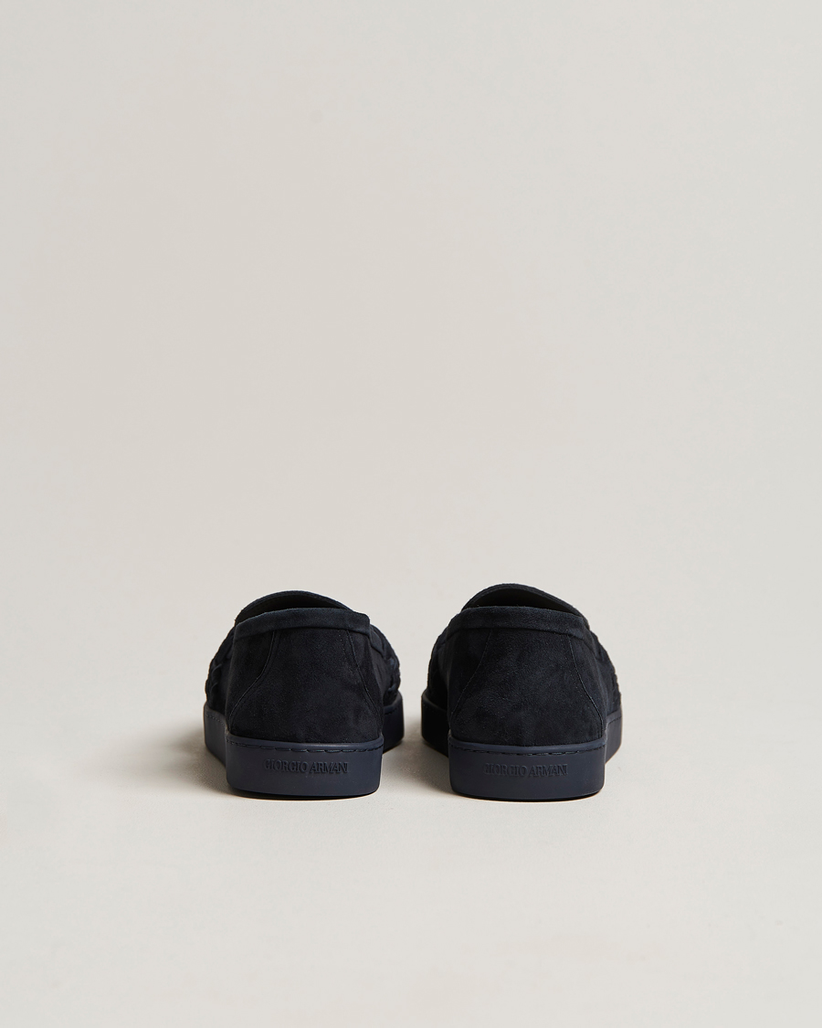 Mies | Giorgio Armani Suede Intrecci Loafers Navy | Giorgio Armani | Suede Intrecci Loafers Navy