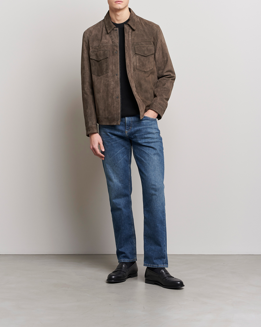 Mies | Takit | BOSS BLACK | Mucker Suede Jacket Dark Grey