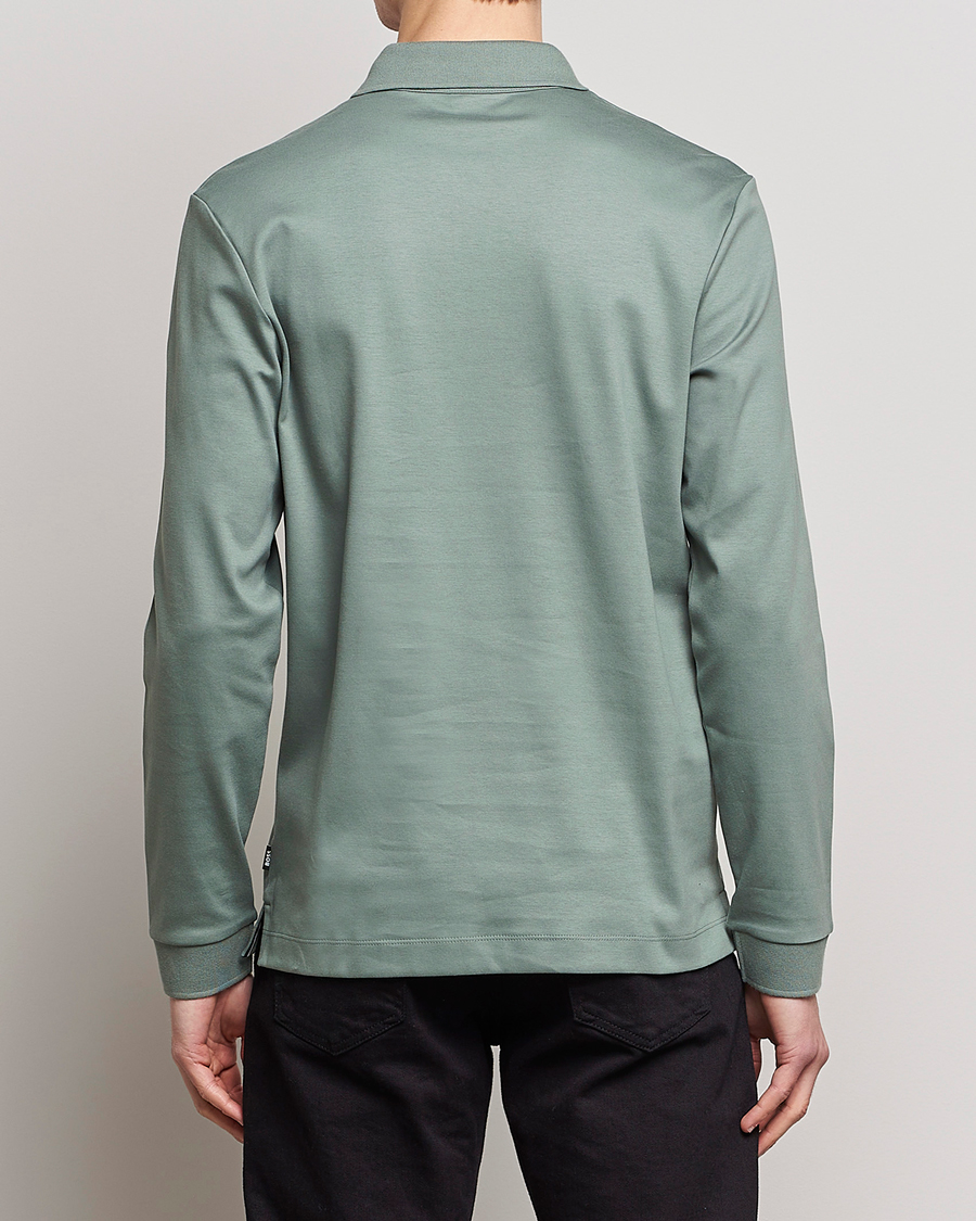 Mies | Puserot | BOSS BLACK | Pado Knitted Polo Shirt Open Green
