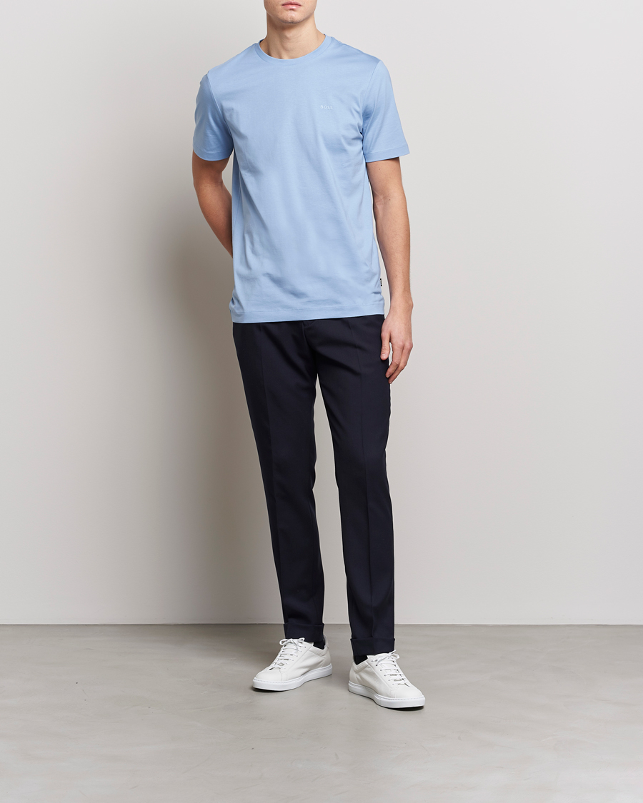 Mies | T-paidat | BOSS BLACK | Thompson Logo Crew Neck T-Shirt Open Blue