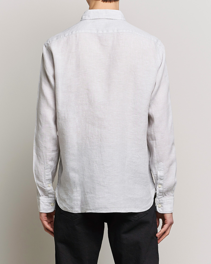Mies | Kauluspaidat | BOSS BLACK | Liam Linen Shirt Light Grey