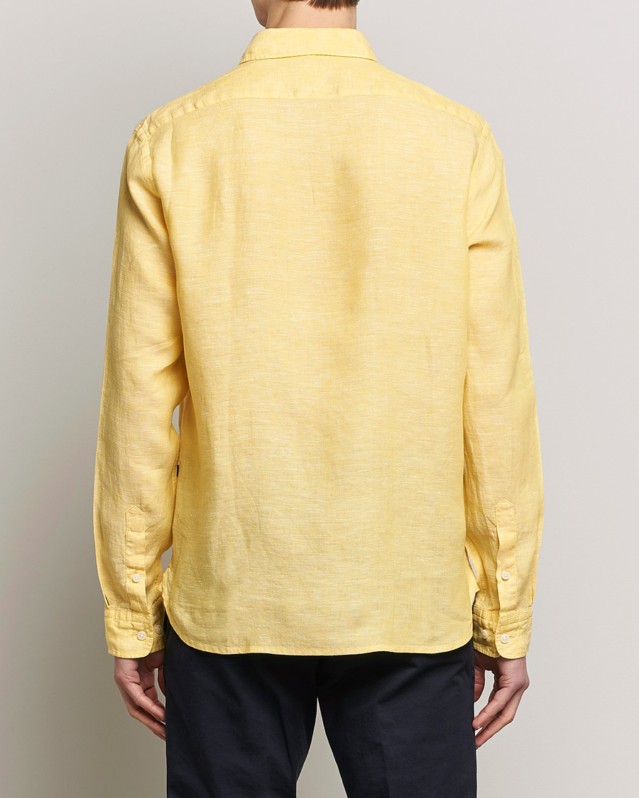 Mies | Kauluspaidat | BOSS BLACK | Liam Linen Shirt Bright Yellow