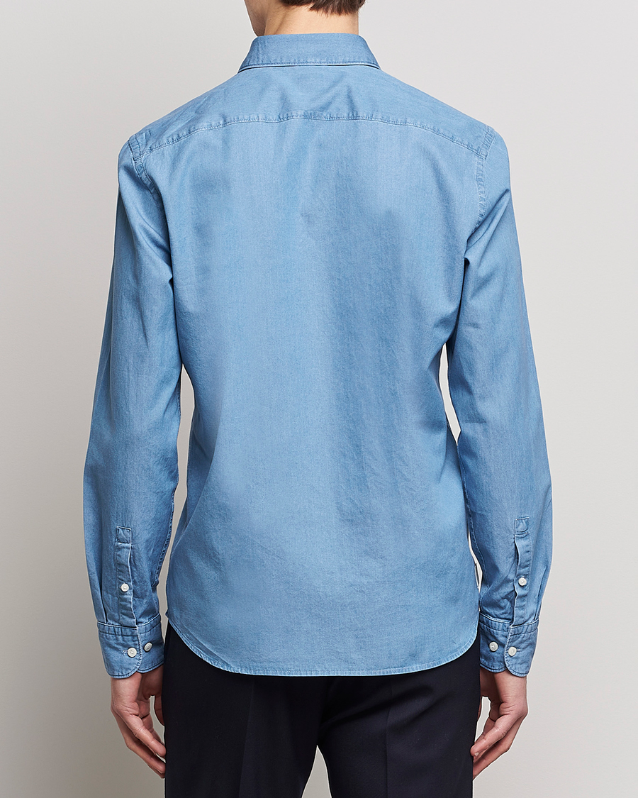 Mies | Kauluspaidat | BOSS BLACK | Hal Slim Fit Denim Shirt Open Blue
