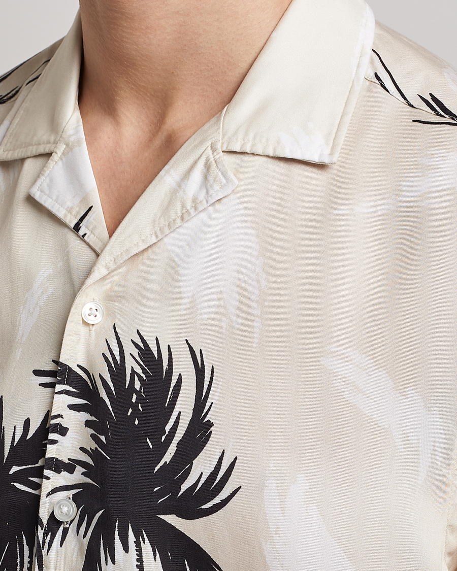 Mies | Kauluspaidat | BOSS BLACK | Lars Printed Resort Collar Shirt Open White