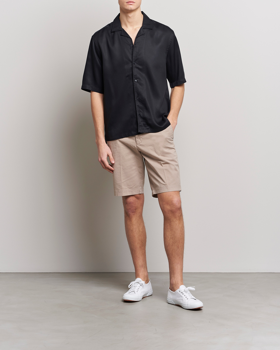 Mies | Kauluspaidat | BOSS BLACK | Lars Resort Collar Short Sleeve Black