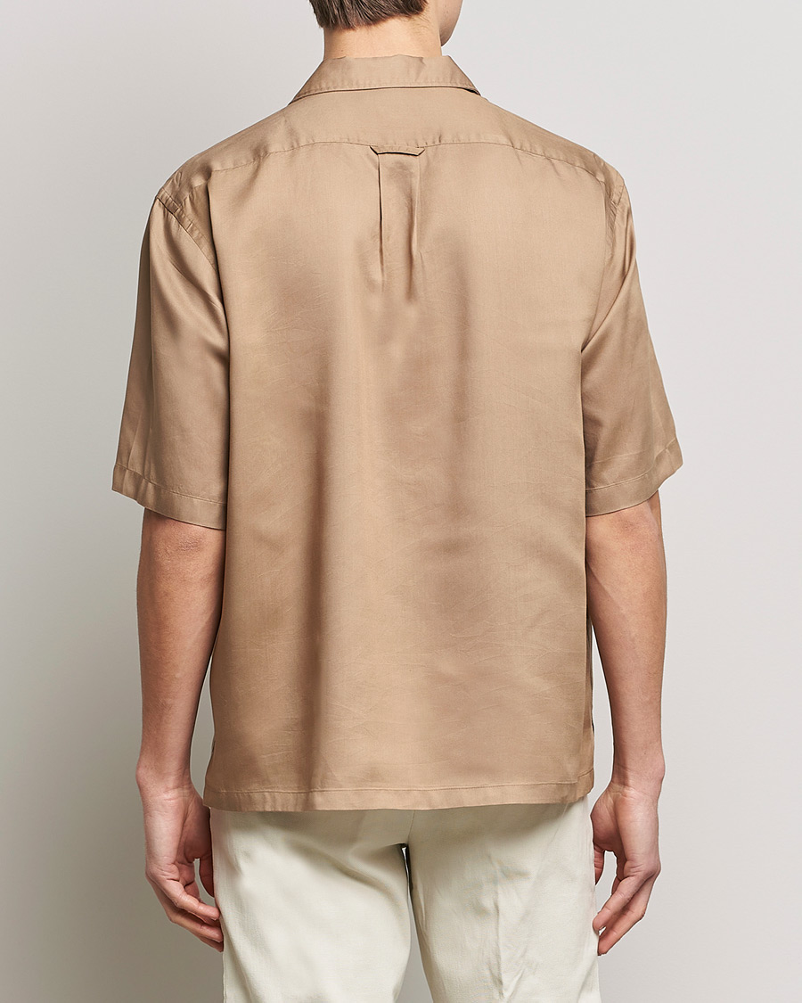 Mies | Kauluspaidat | BOSS BLACK | Lars Resort Collar Short Sleeve Medium Beige