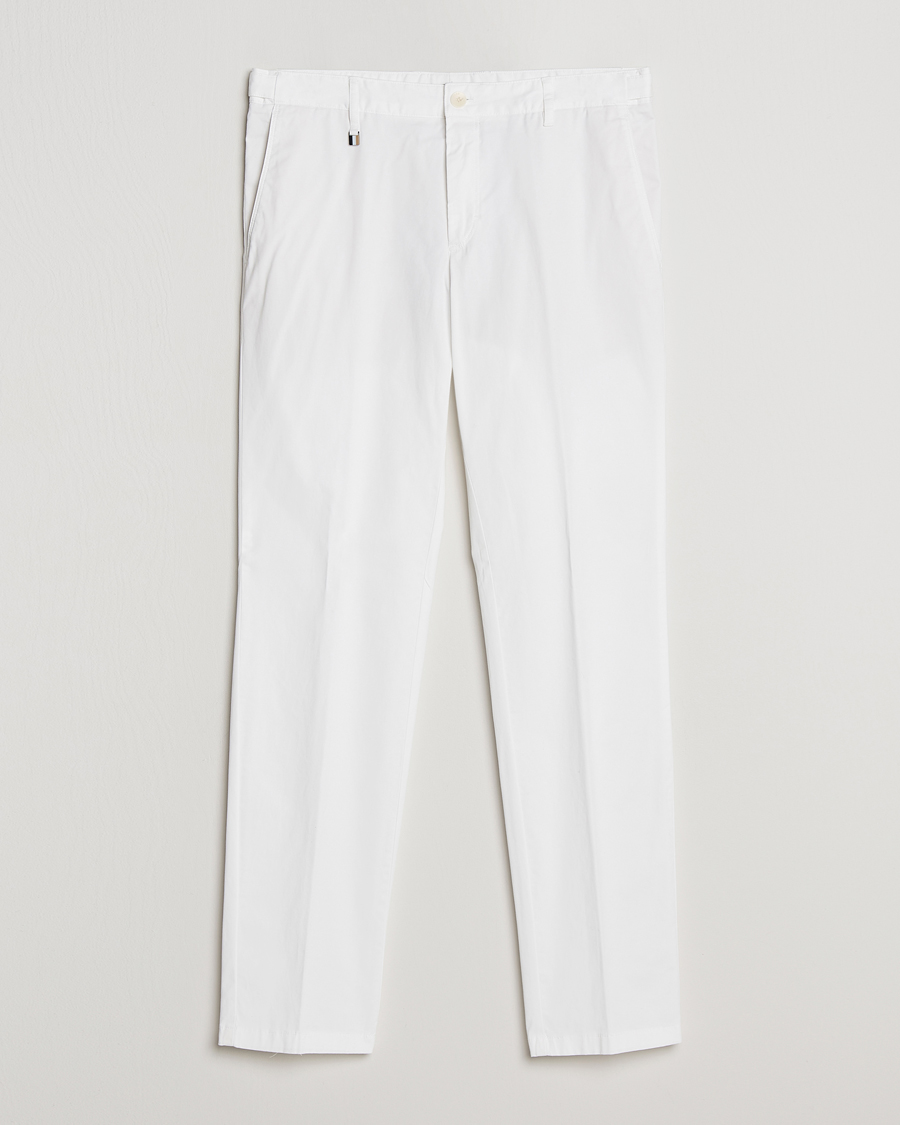 Mies | Housut | BOSS BLACK | Genius Cotton Trousers White