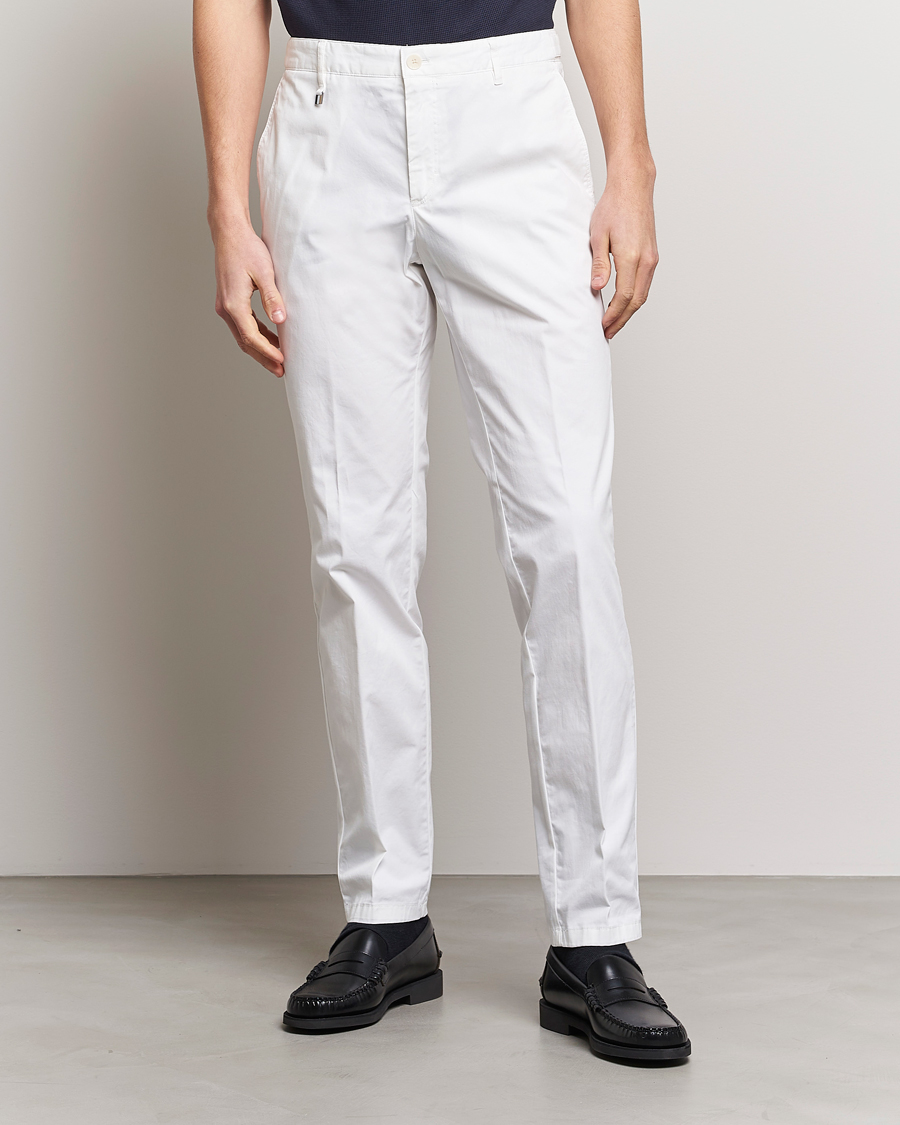 Mies | Housut | BOSS BLACK | Genius Cotton Trousers White