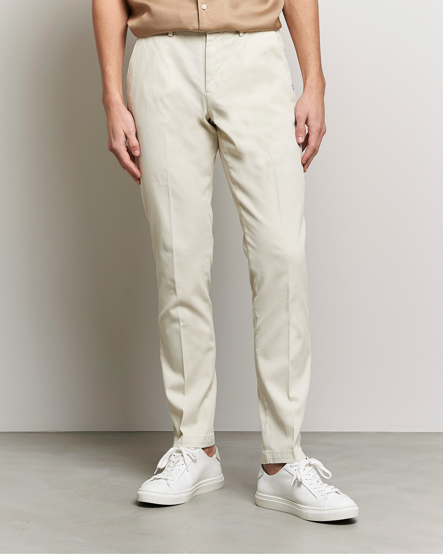 Mies |  | BOSS | Kaito1 Structured Trousers Open White