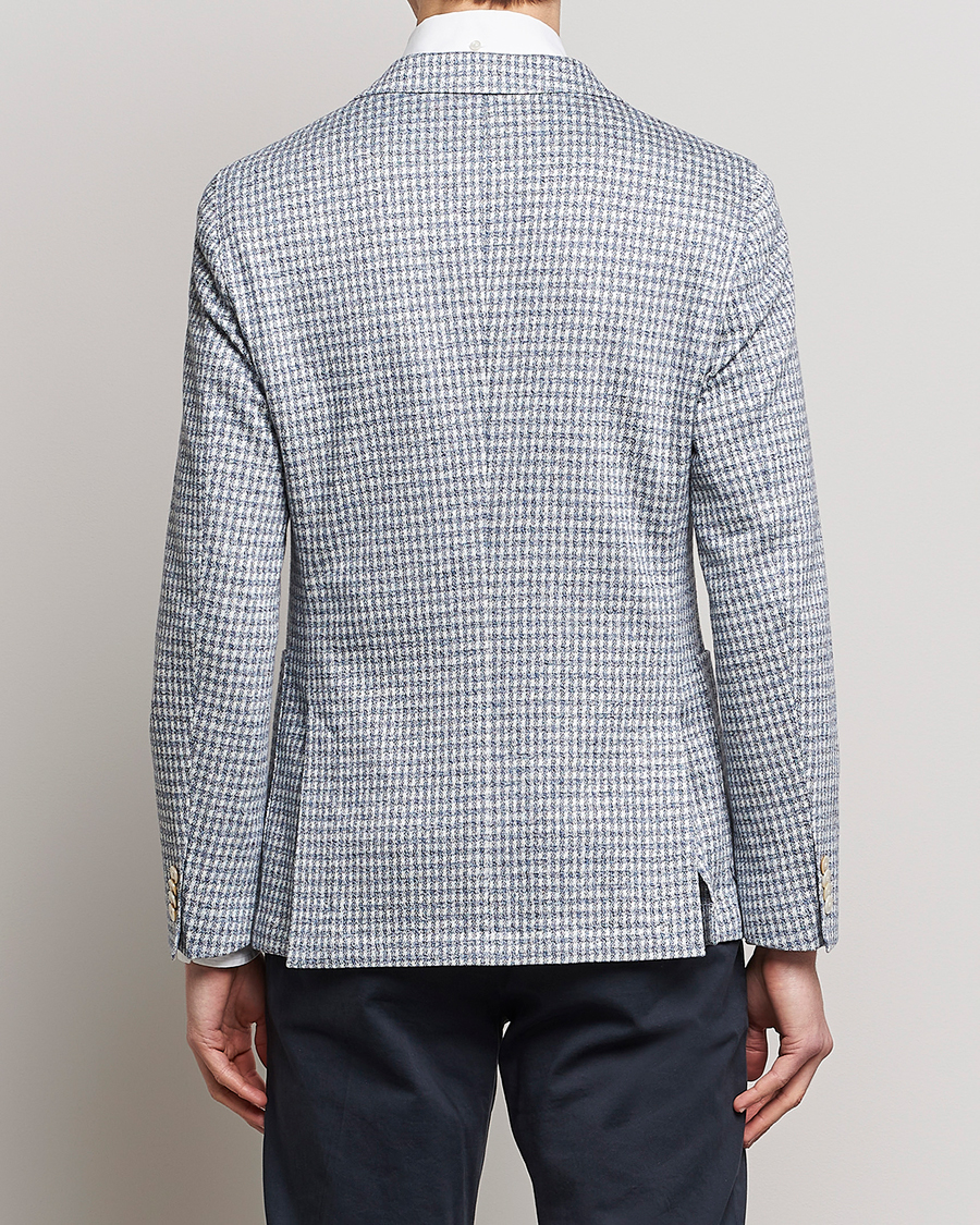 Mies | Pikkutakit | BOSS BLACK | Hanry Linen/Cotton Structured Blazer Open Blue