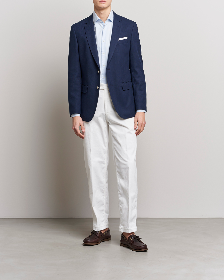 Mies | Pikkutakit | BOSS BLACK | Hutson Wool/Cotton Club Blazer Dark Blue