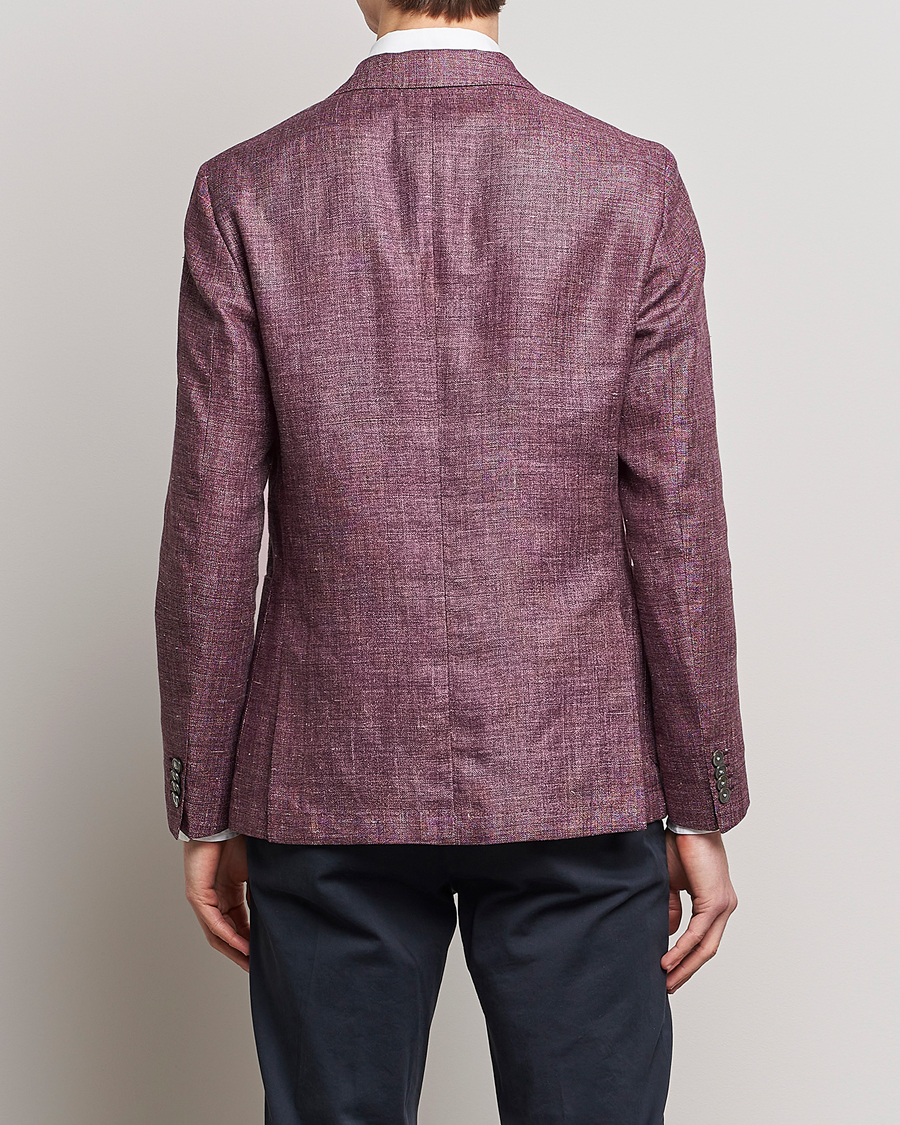 Mies | Pikkutakit | BOSS BLACK | Hanry Linen/Wool Blazer Dark Red
