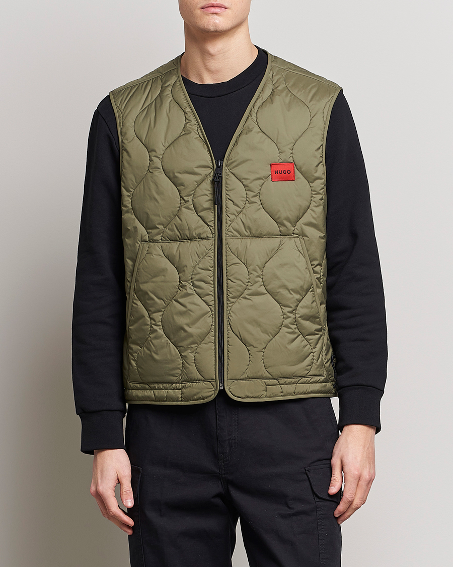 Mies |  | HUGO | Bethano Onion Quilt Vest Open Green