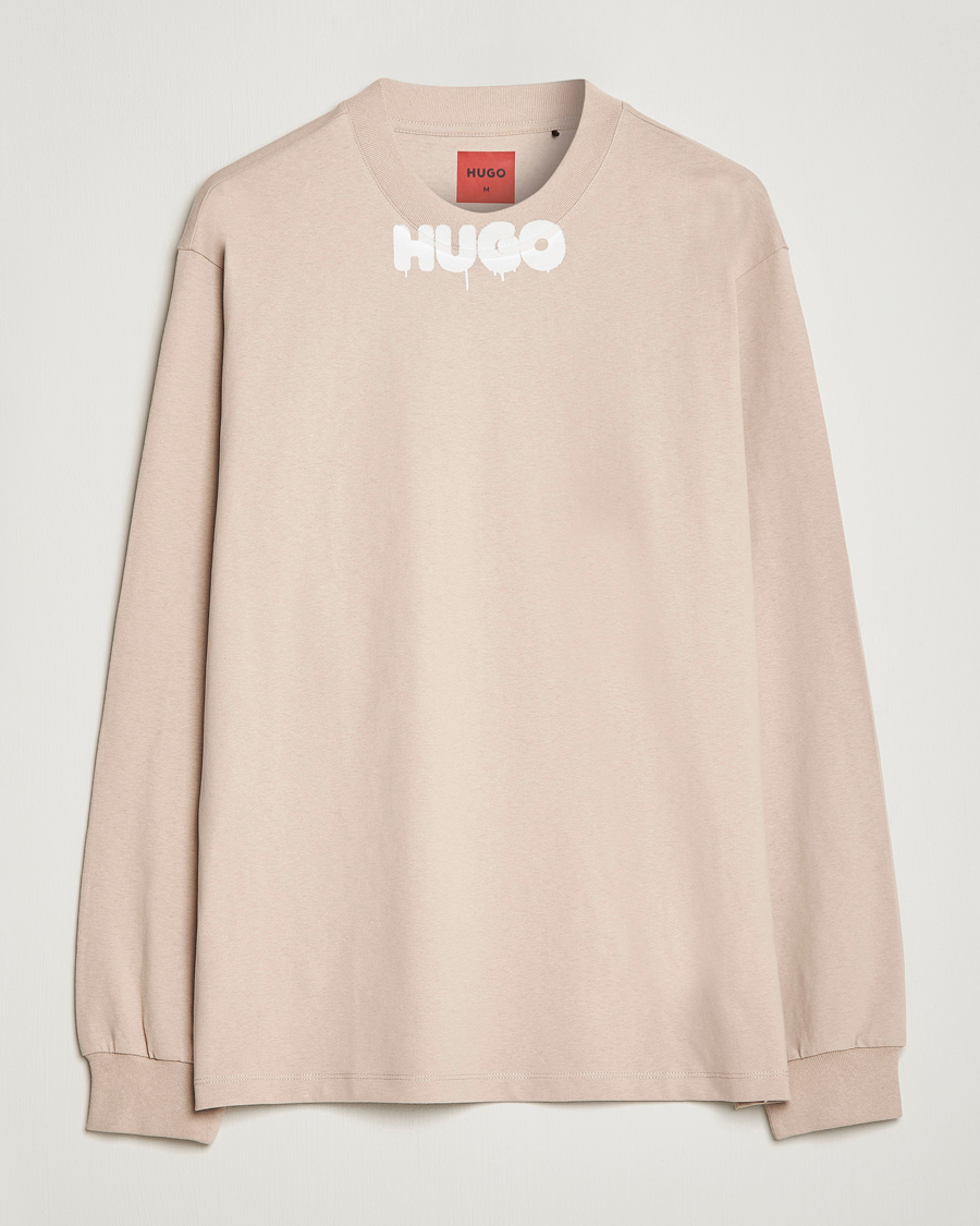 Mies | Puserot | HUGO | Dotopaxi Logo Crew Neck Sweatshirt Light Beige