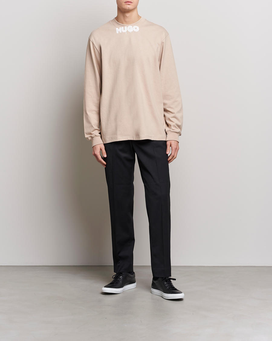 Mies | Puserot | HUGO | Dotopaxi Logo Crew Neck Sweatshirt Light Beige