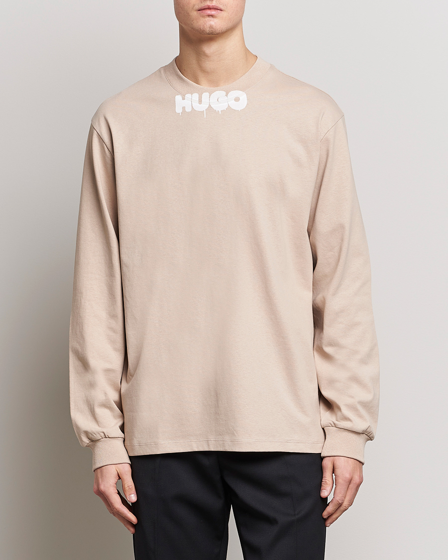 Mies | HUGO | HUGO | Dotopaxi Logo Crew Neck Sweatshirt Light Beige
