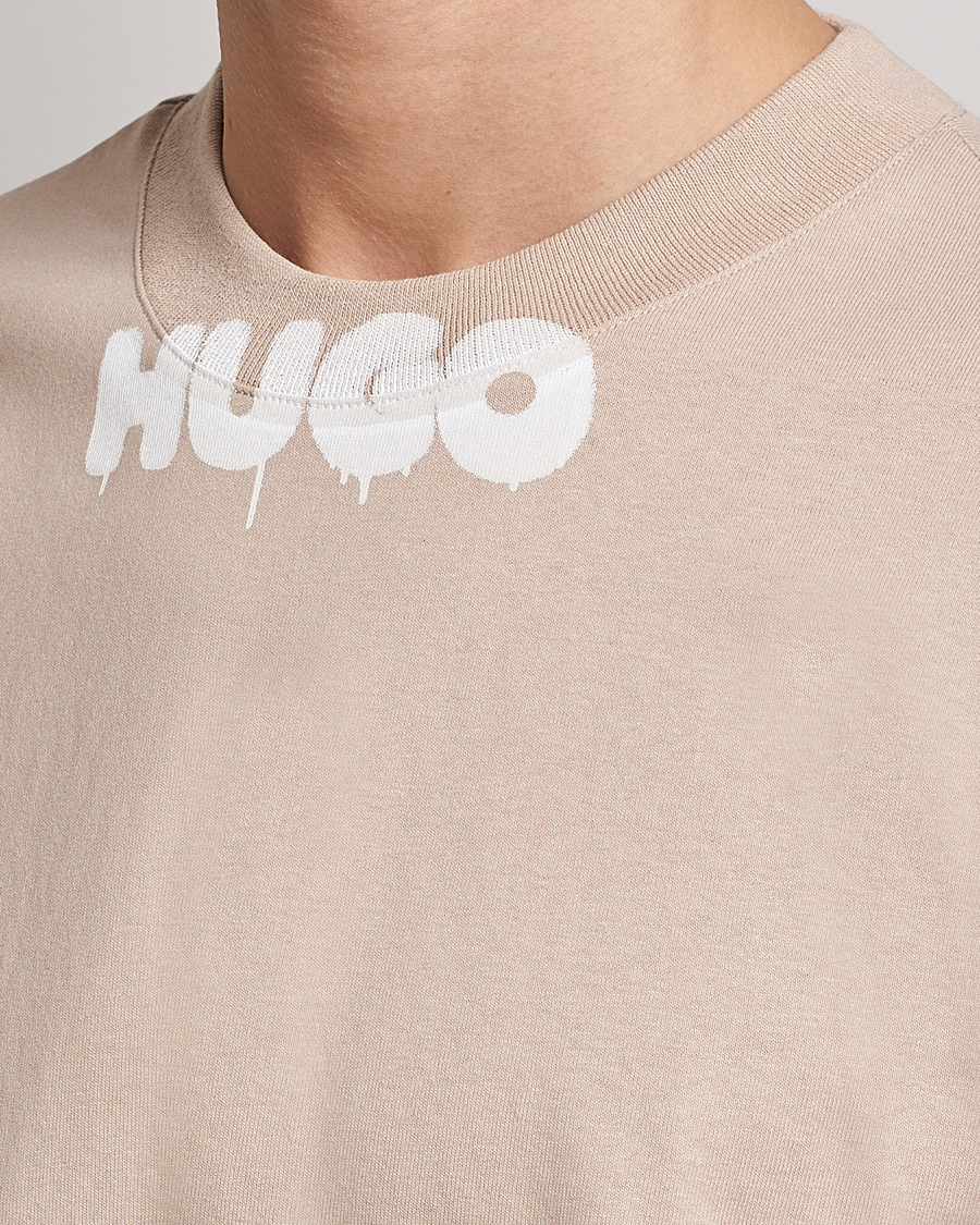 Mies | Puserot | HUGO | Dotopaxi Logo Crew Neck Sweatshirt Light Beige