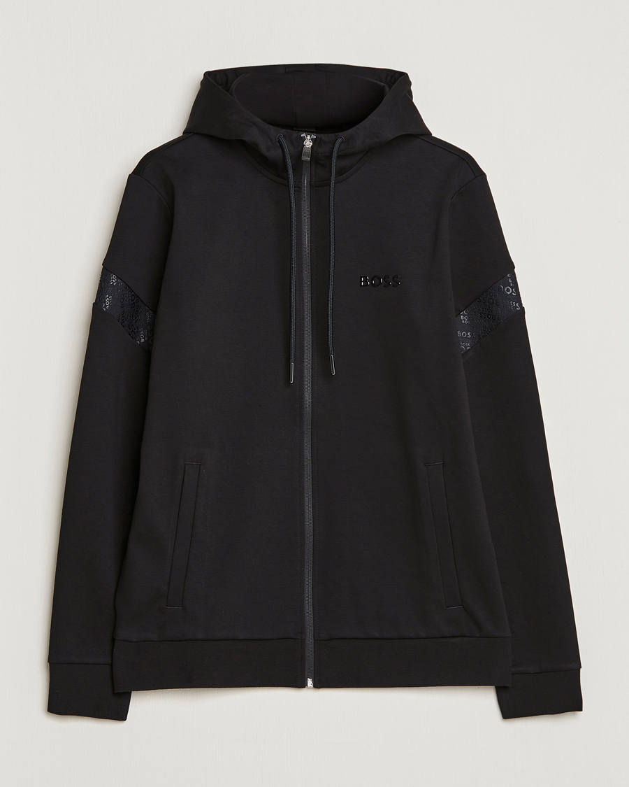 Mies | Puserot | BOSS GREEN | Saggy Mirror Full-Zip Hoodie Black