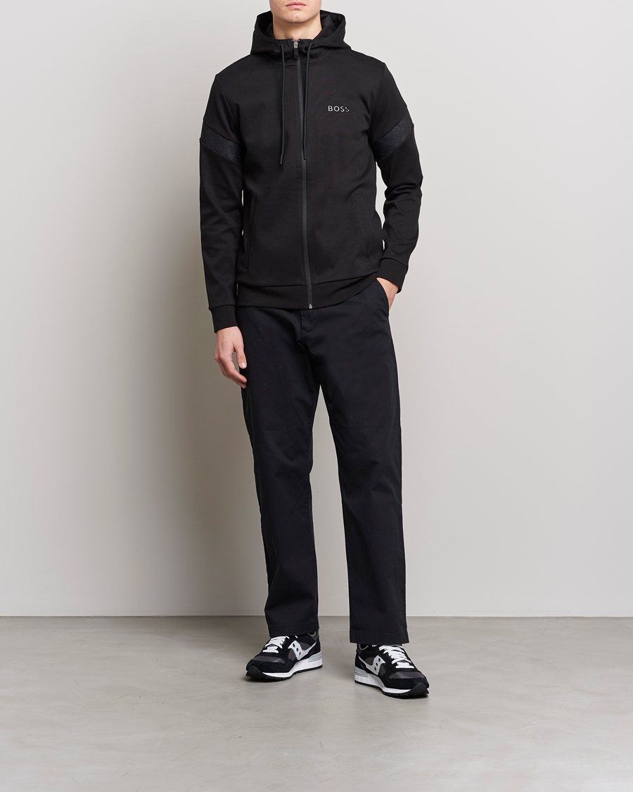 Mies | Puserot | BOSS GREEN | Saggy Mirror Full-Zip Hoodie Black