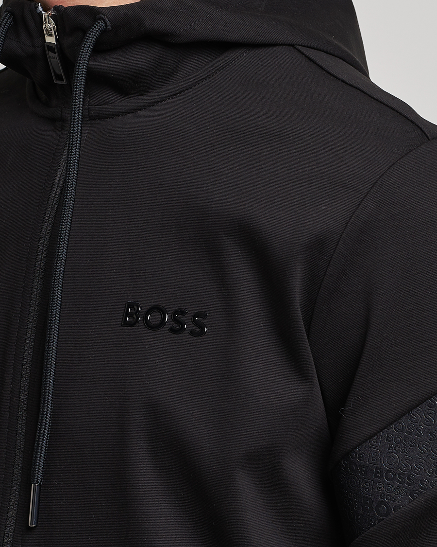 Mies | Puserot | BOSS GREEN | Saggy Mirror Full-Zip Hoodie Black