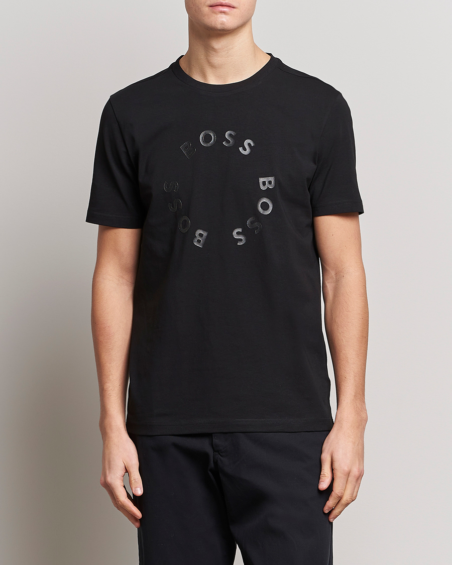 Mies | Active | BOSS Athleisure | Circle Logo Crew Neck T-Shirt Black
