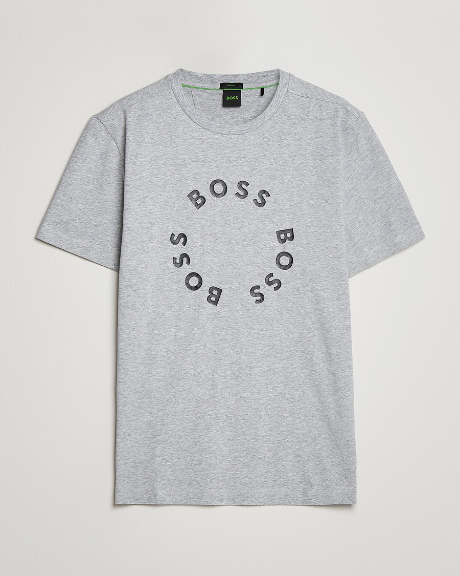 Mies | T-paidat | BOSS GREEN | Circle Logo Crew Neck T-Shirt Light Grey