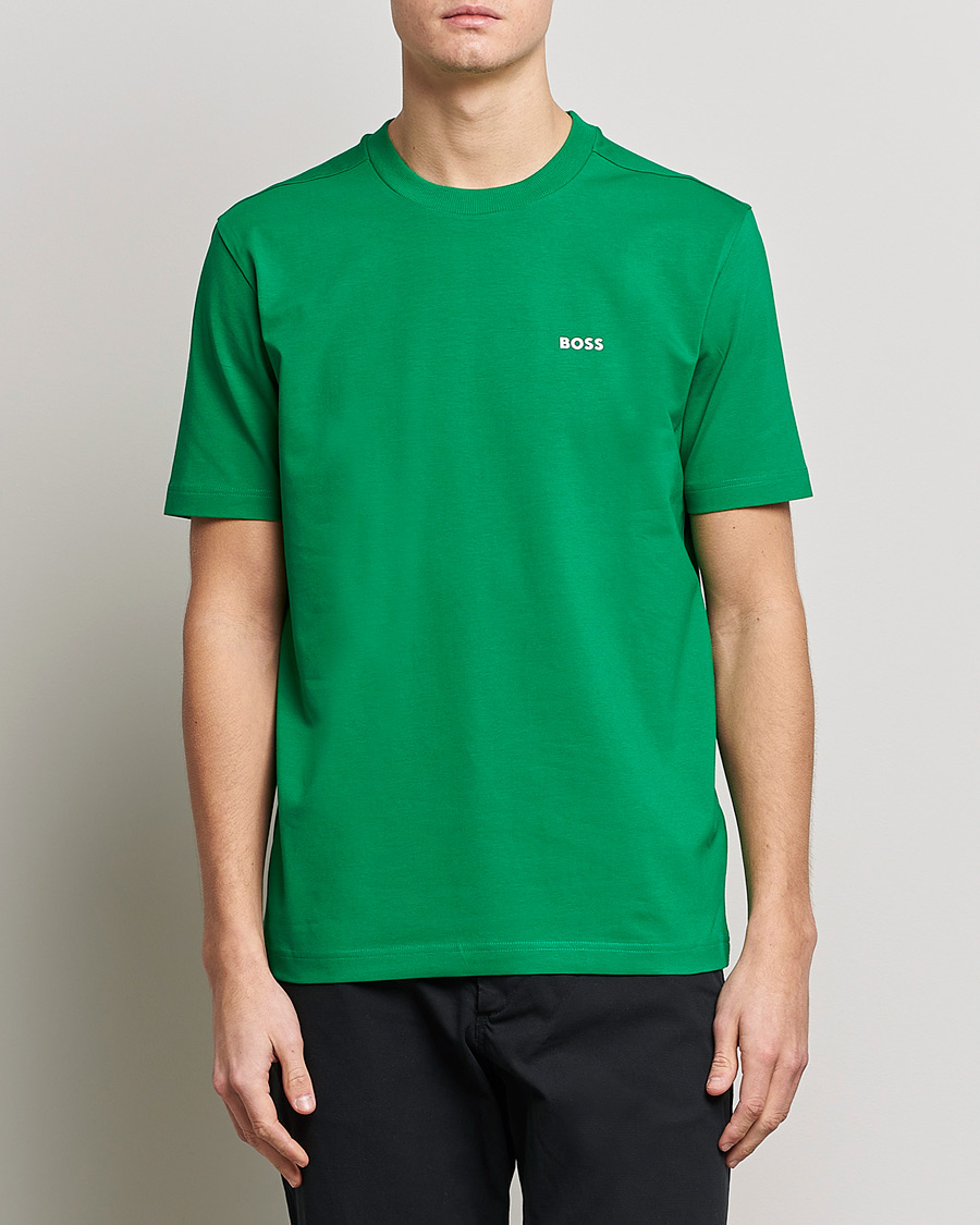 Mies |  | BOSS Athleisure | Logo Crew Neck T-Shirt Open Green