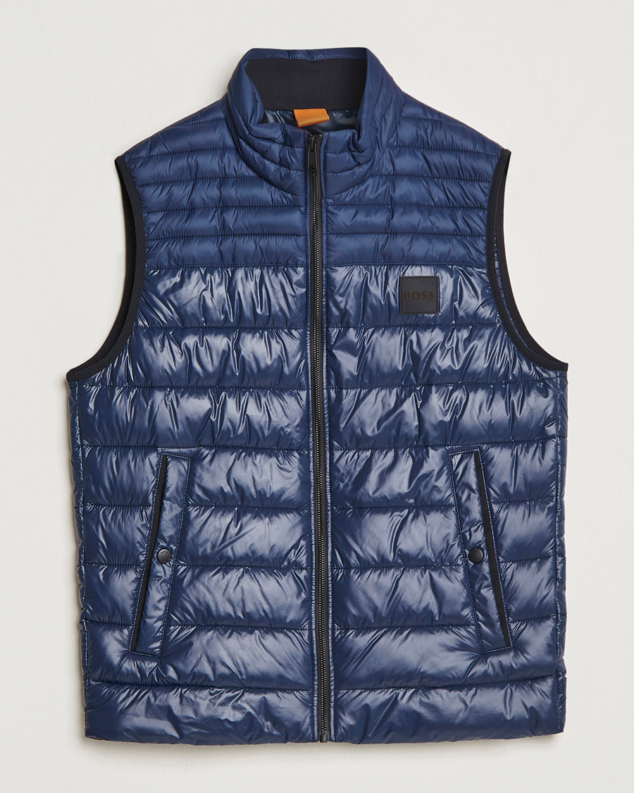 Mies | Ulkoliivit | BOSS ORANGE | Odeno Down Vest Dark Blue