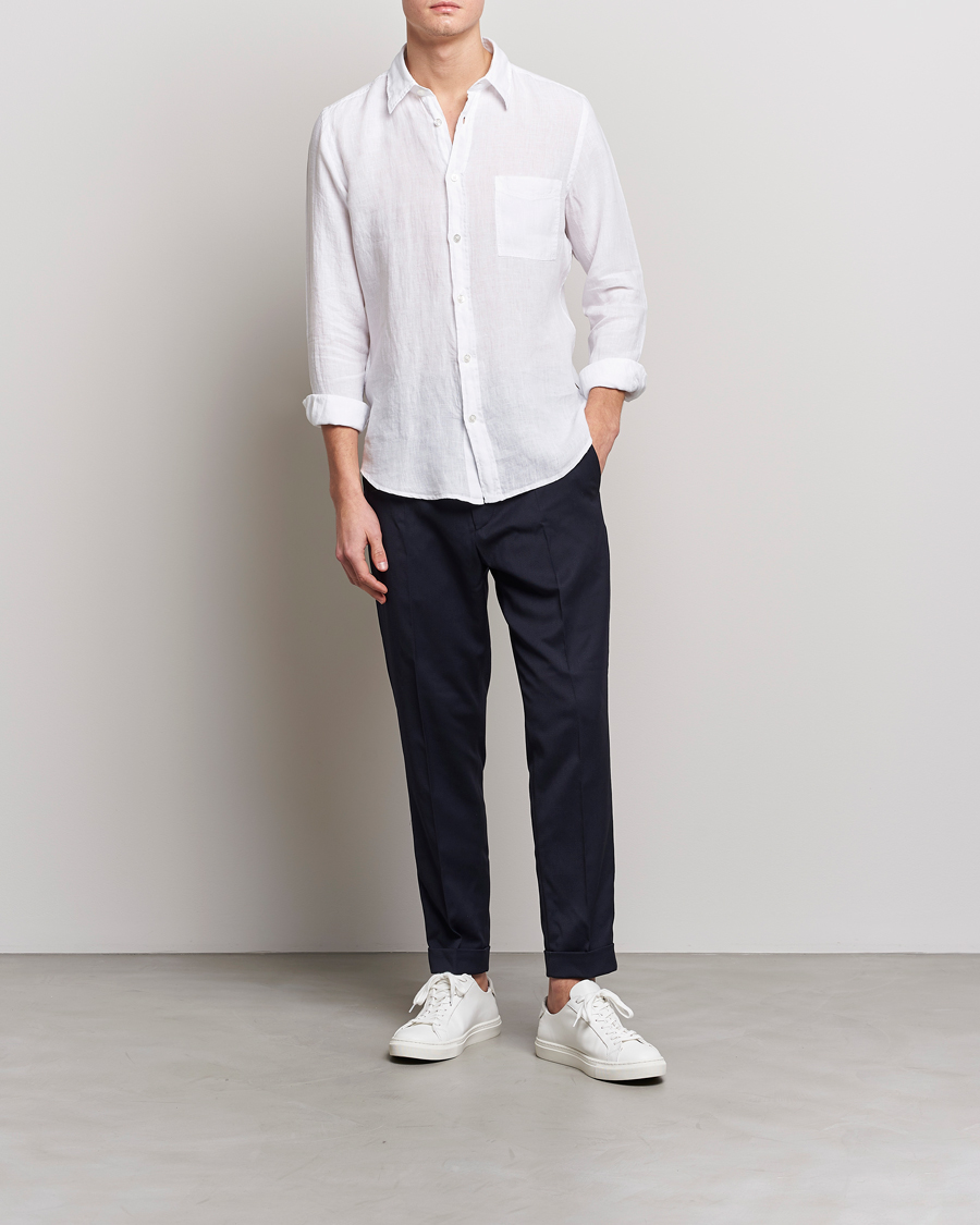 Mies | Kauluspaidat | BOSS ORANGE | Relegant Linen Shirt White
