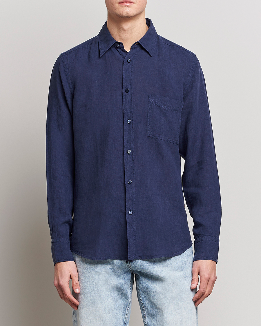 Mies |  | BOSS Casual | Relegant Linen Shirt Navy