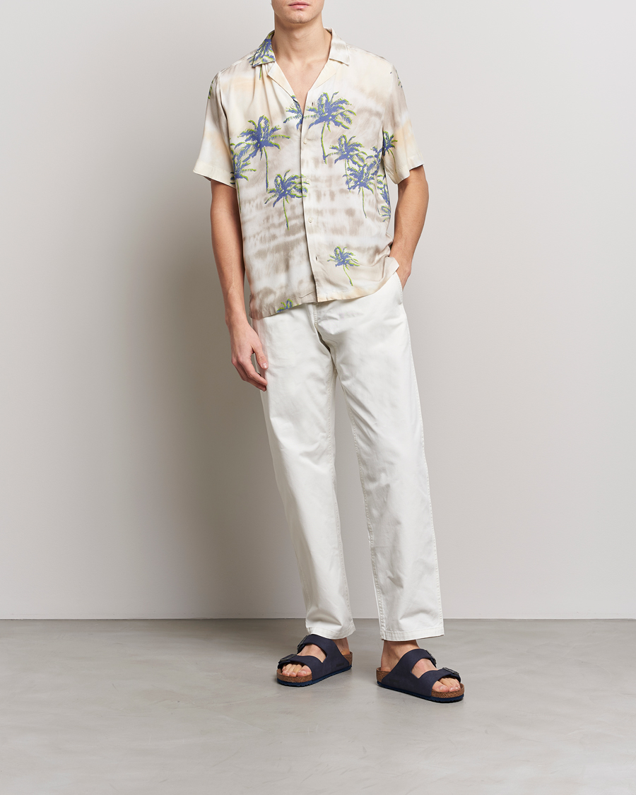 Mies | Kauluspaidat | BOSS ORANGE | Rayer Resort Collar Printed Short Sleeve Shirt Bei