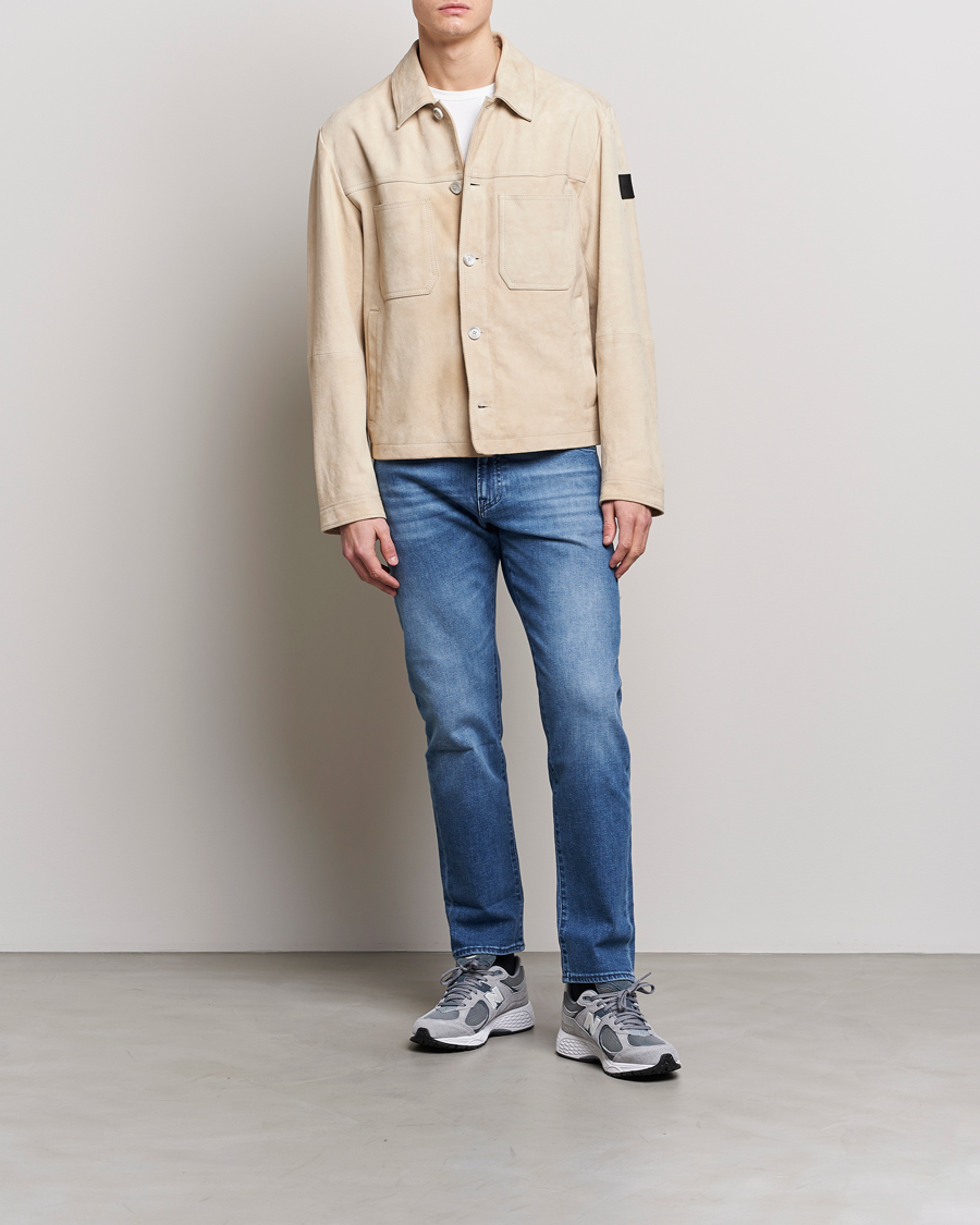 Mies | Takit | BOSS ORANGE | Jaked Suede Jacket Light Beige
