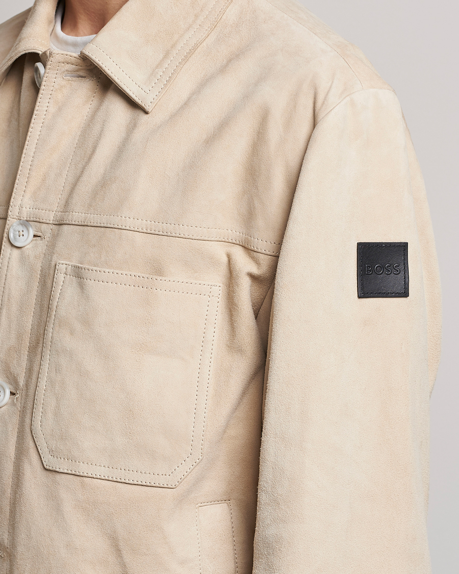 Mies | Takit | BOSS ORANGE | Jaked Suede Jacket Light Beige