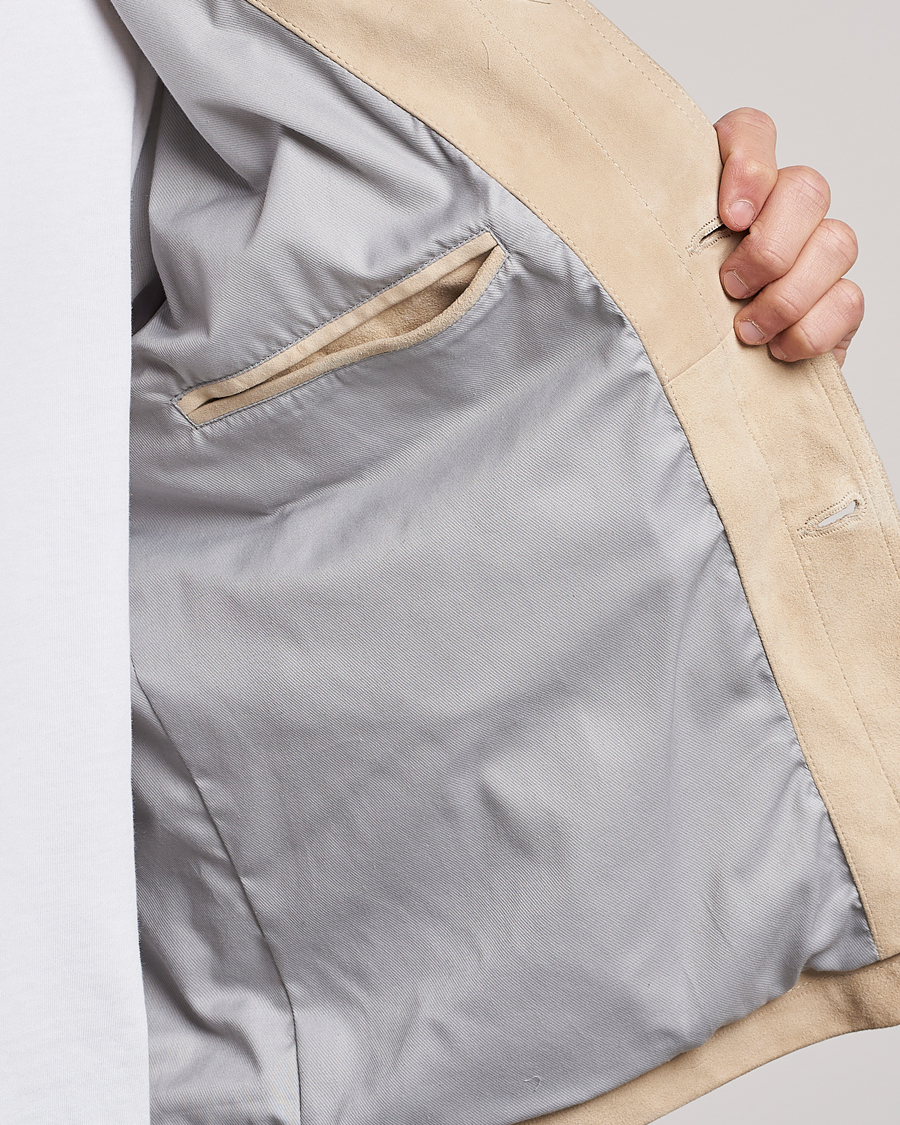 Mies | Takit | BOSS ORANGE | Jaked Suede Jacket Light Beige