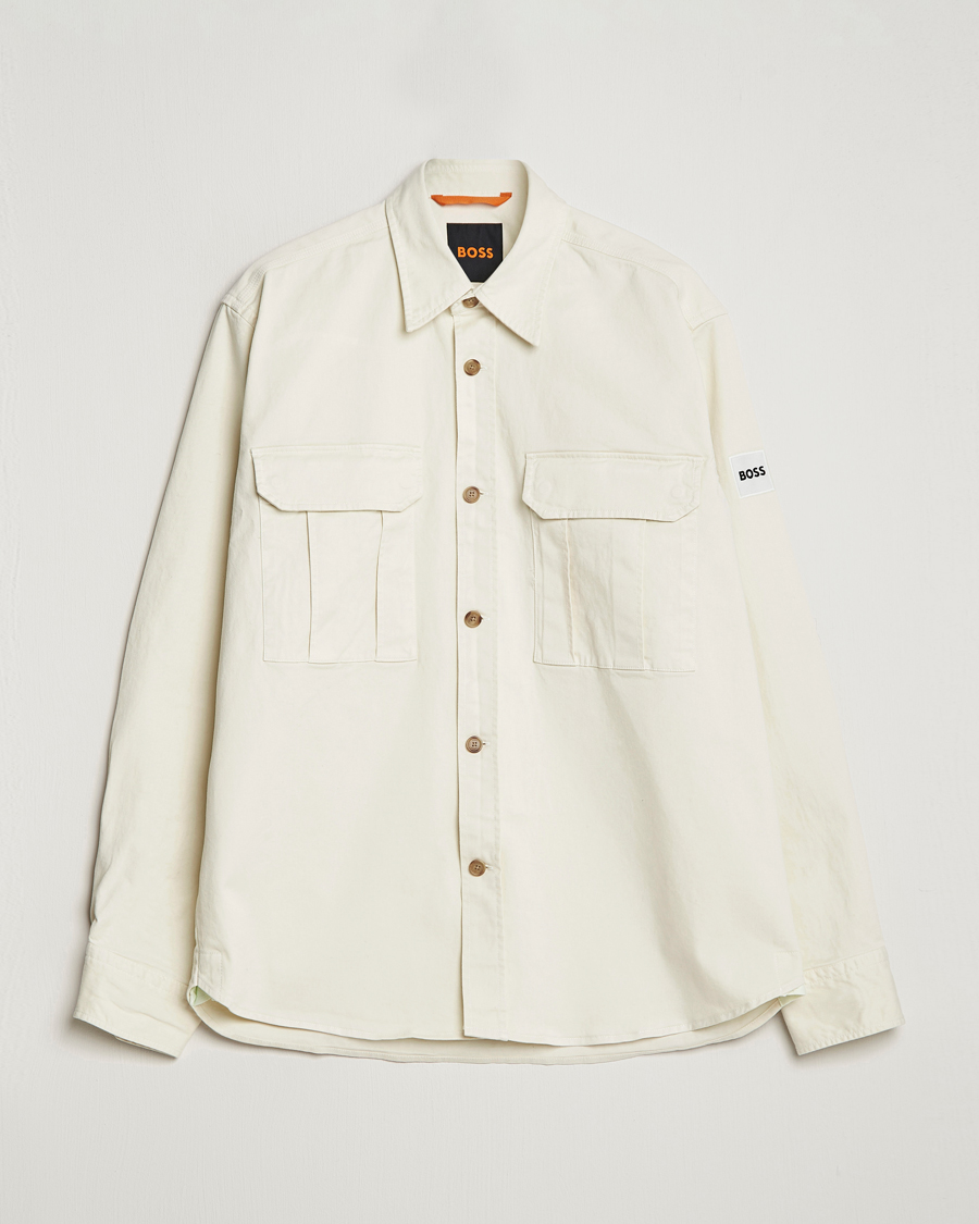 Mies | Kauluspaidat | BOSS ORANGE | Lisel Pocket Overshirt Light Beige