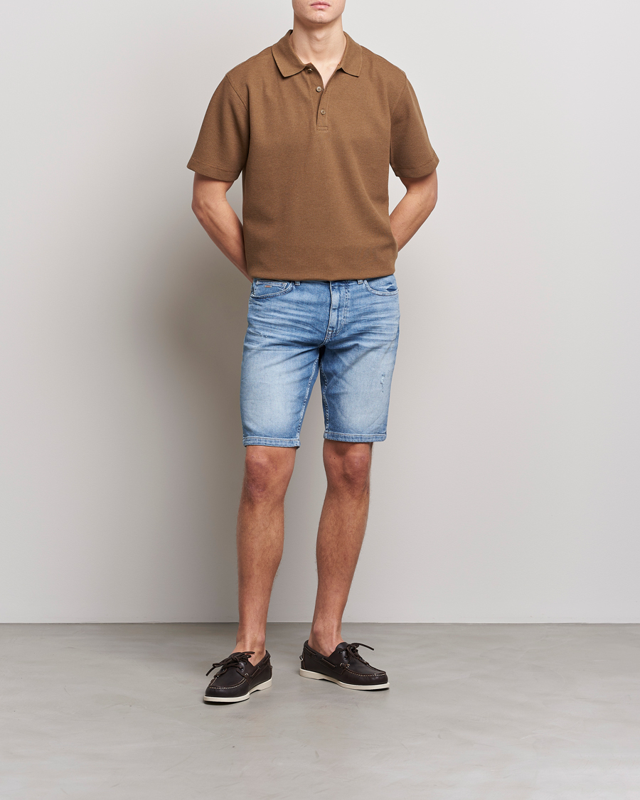 Mies | Pikeet | BOSS ORANGE | Petempesto Knitted Polo Open Beige