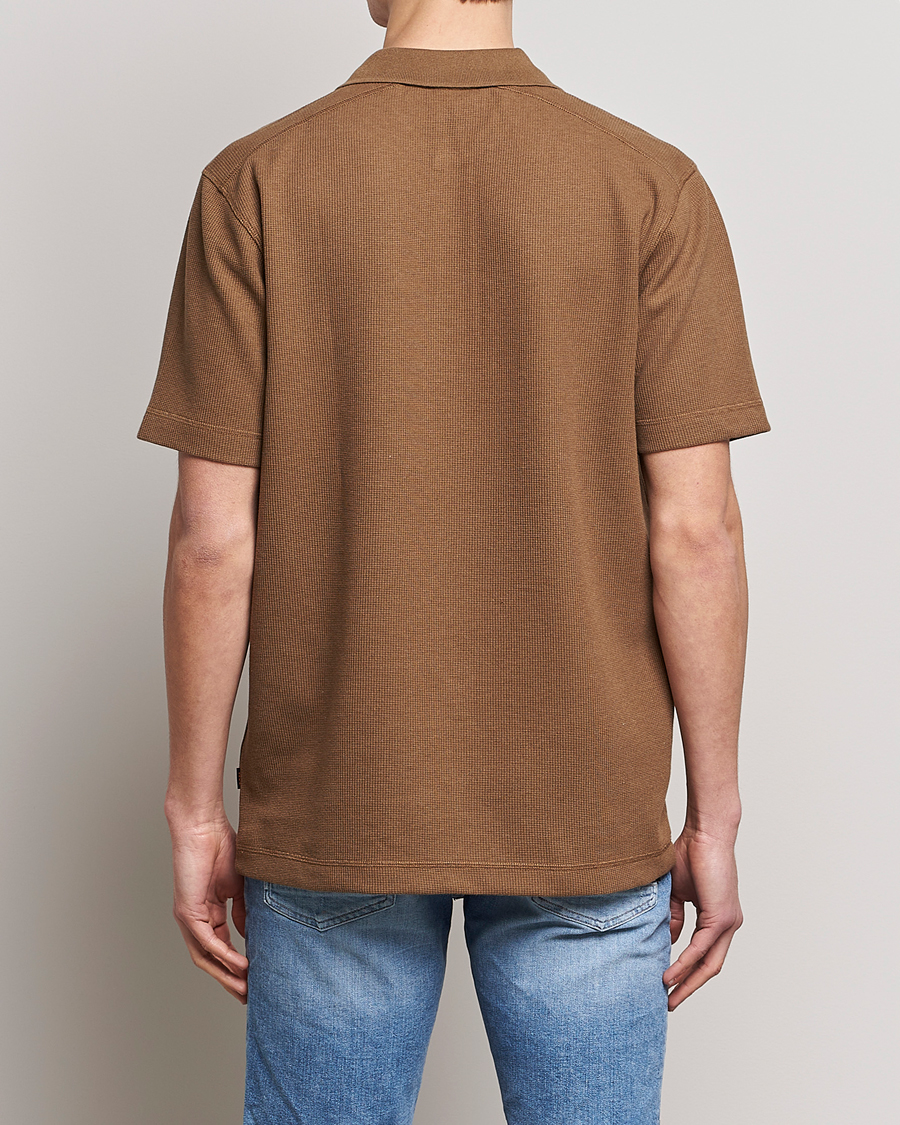 Mies | Pikeet | BOSS ORANGE | Petempesto Knitted Polo Open Beige